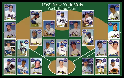 1969 NEW YORK METS Custom Baseball Card POSTER Unique Team Photo Art Decor NY 69 • $19.95