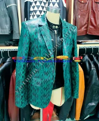Real Crocodile/Python/Ostrich Leather Men Jacket/Vest- Made To Measure • $3999
