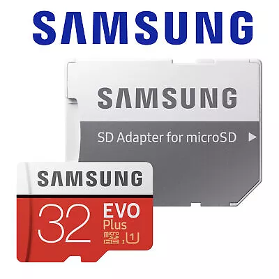 Samsung 32GB EVO Plus MicroSD Card With SD Adapter SDXC For Phone Camera Tablet • $10.99