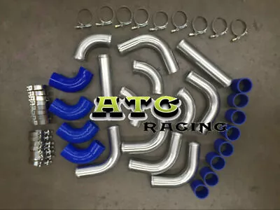 64mm 2.5  Aluminum Universal Intercooler Turbo Piping T-Clamp Kit Hose • $188