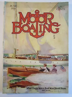 Motor Boating Magazine  June 1914  VG/FN • $99