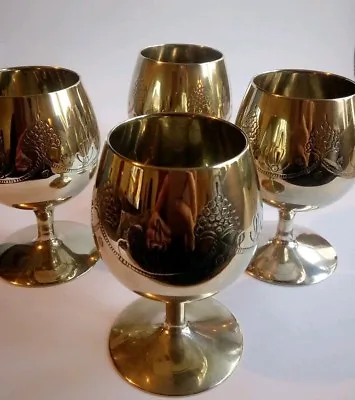 SILVER PLATED X4 MINIATURE GOBLETS EPNS • £20