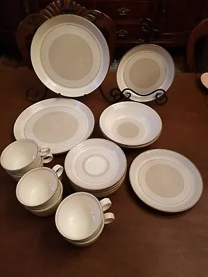 Mikasa Cera Stone Claridge Dinner & Salad Plates Soup Bowls Cups & Saucers   • $3.99