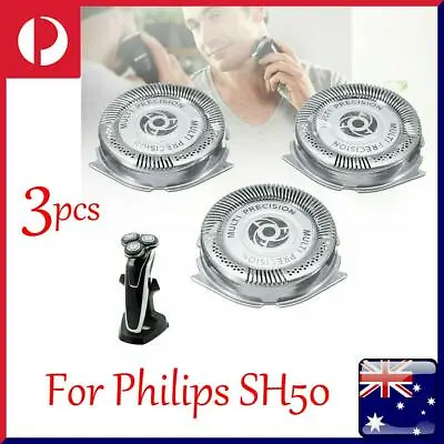 3Pcs Shaver Heads Blades Replacement Fit For Philips Series 5000 SH50 SH51 HQ8 • $18.38