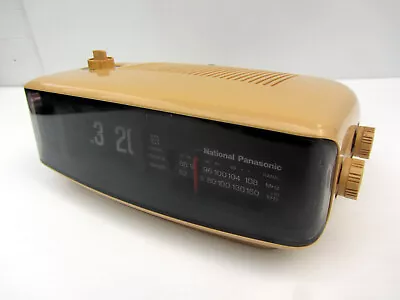 VINTAGE National Panasonic RADIO ALARM FLIP CLOCK - Plug In  - Working - Japan • £49.39