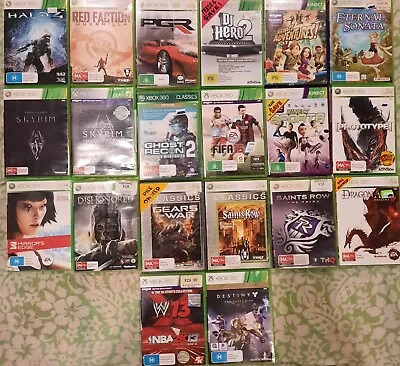 LOT 18 Xbox 360 Games : EXTERNAL SONATA HALO PGR SKYRIM DRAGON AGE PROTOTYPE DJ • $119.99