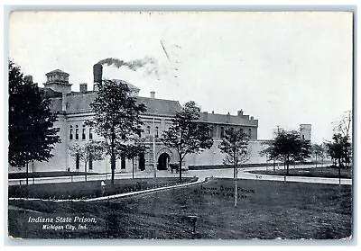 1910 Indiana State Prison Exterior View Building Michigan City Indiana Postcard • $9.95