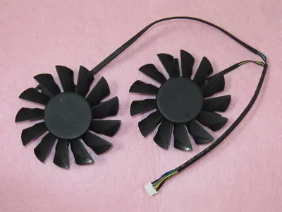 Pair Fans Cooler Fan For MSI GTX 660 670 680 R7850 R7870 PLD08010S12HH 75mm • $11.80