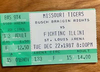 1987 Illinois Illini Vs Missouri Busch Beer Bragging Rights Basketball Game  • $19.99