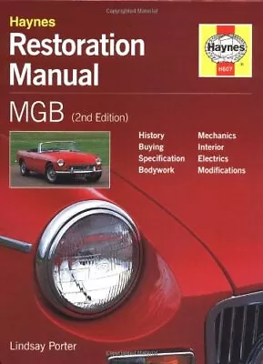 MGB Restoration Manual (Haynes Restoration Manuals) By Porter Lindsay Hardback • $24.30