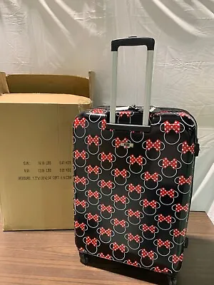 American Tourister Disney Spinner Minnie Mouse Bow Black Red Trolley Bag Sz 28in • $152.99