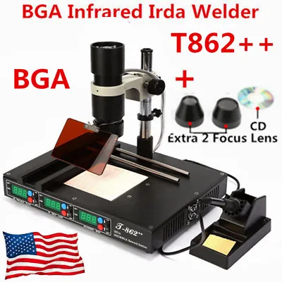 T862++ Infrared Irda BGA Smt Smd Welder Reflow Rework Soldering Station 110V • $198