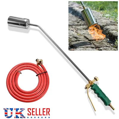 £11.39 • Buy Long Arm Propane Butane Gas Torch Burner Blow Kit Roofers Roofing Brazing + Hose