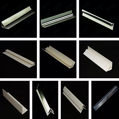 £119.20 • Buy Trims For Bathroom Panels White & Chrome All Types PVC End Caps, Angles,Coving
