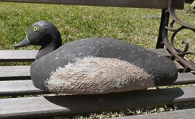 Bluebill Hen Duck Decoy Working Mid-century Hand-carved Wood Keel • $40