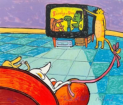 Matt Rinard REMOTE CAT-TROL Hand Signed Limited Edition Lithograph Art • $59.99