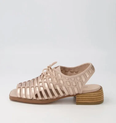 Django & Juliette Hallam Rose Gold Nude Sandals Lace Up Size 39 Women’s  • $75