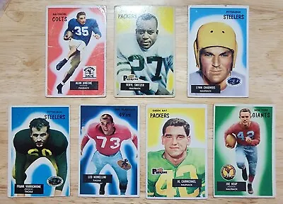 $3.25 • Buy 1955 Bowman Football 7 CARD LOT HOF NOMELLINI AMECHE ROOKIE VINTAGE NFL