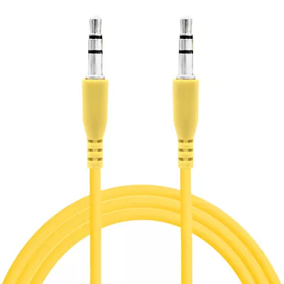 3.5mm Stereo Yellow Color Male To Male Jack Port Extension Audio Aux Cable • $6.60