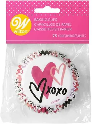 $6.89 • Buy Wilton Standard 2  Baking Cups Cupcake Liners, Love, XOXO, Valentine, Hearts