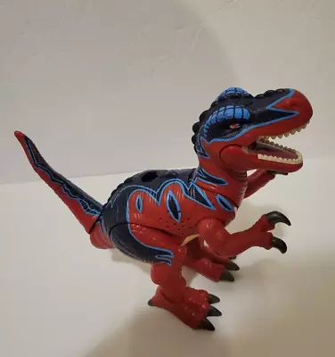 Mattel 2004  T-Rex Dinosaur (head Moves)  Red Blue Black No Sound 16  L • $13.99
