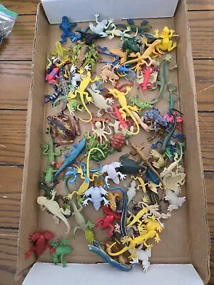 1.5 Lb Lot Vintage Rubber Plastic Frogs Lizards Turtles Different Brands Sizes • $24