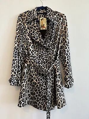 Wheels & Dollbaby Leopard Satin Trench Size 12 - BNWT • $500