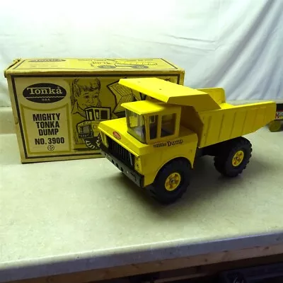  Vintage Mighty Tonka Dump Truck No. 3900 + Box Pressed Steel Nice • $275