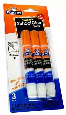 £3.49 • Buy 3Pc Elmers Clear Washable PVA School 10ml Glue NON TOXIC Dispatched Free From UK