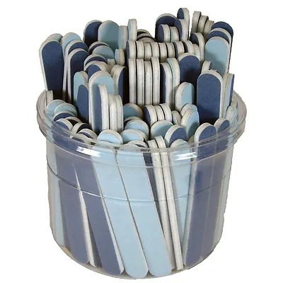 Blue 3-1/2  Mini 120/240 Grit Cushioned Washable Beauty Salon Spa Nail Files • $82.44