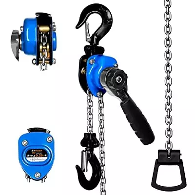 FITHOIST Mini Chain Hoist 1/4 Ton 550Lbs Capacity 5ft Lift Manual Lever Chain Ho • $66.06