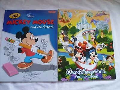 Learn To Draw Mickey Mouse & His Friends + Walt Disney World Colouring Book • £10