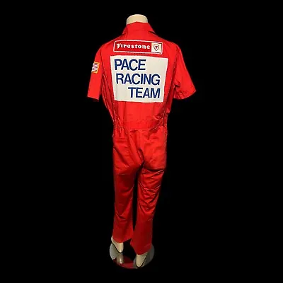 Dickies Vintage Jumpsuit Medium Firestone Pace Racing Team Personalized  • $99.95