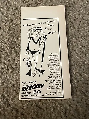 Vintage 1956 KIEKHAEFER MERCURY MARK 30 OUTBOARD BOAT MOTOR PRINT AD #2 1950s • $7.99