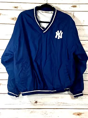 Vintage NY Yankees Jacket Mens M Rawlings MLB Baseball Pullover Embroidered #3 • $49.97