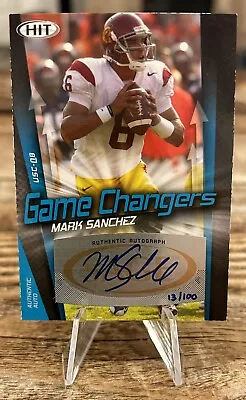 2009 Mark Sanchez SAGE Hit Game Changers Auto Autograph Rookie Card RC #13/100 • $24.99