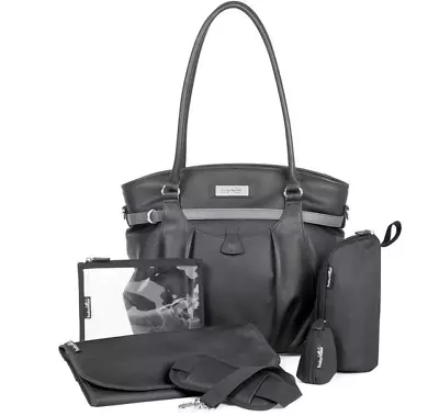 Babymoov Glitter Changing Bag In Black With Changing Mat And Accessories • £39.90