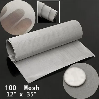 $13.72 • Buy Stainless Steel 35*12inch 100 Micron-Mesh Woven Wire Cloth Screen Filter Sheet