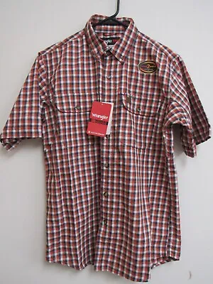 NWT Wrangler Riggs Workwear Foreman Plaid Short-Sleeve Button-Up Shirt Medium • $17.75