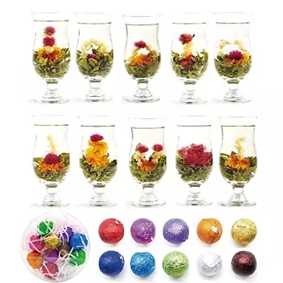 $16.87 • Buy 10 Assorted Blooming Flower Tea Balls Gift Set| Handmade Herbal Flowering Tea...