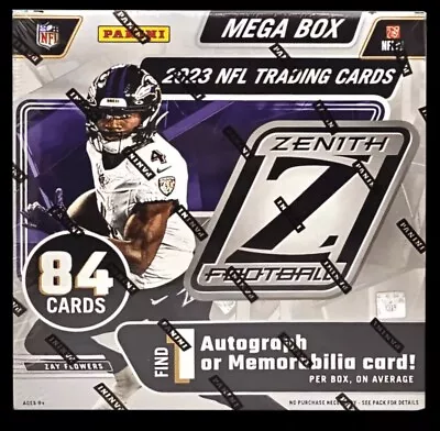 2023 PANINI ZENITH NFL FOOTBALL MEGA BOX NEW/SEALED LOOK 4 STROUD RCs & ZOOM QTY • $48.97