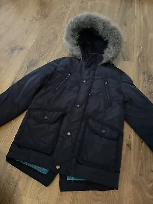 £19.99 • Buy Ted Baker Boys Blue Padded Warm Thick Winter Down Filled Coat Age 7 Years