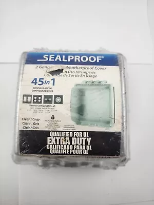 SEALPROOF 2 Gang In Use Weatherproof Outlet Cover Protector Lockable Clear Gray • $7.59