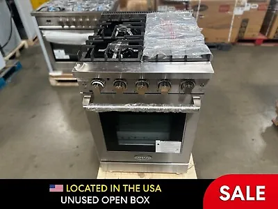 24 In. Gas Range 4 Burners Stainless Steel (OPEN BOX COSMETIC IMPERFECTIONS) • $559.99