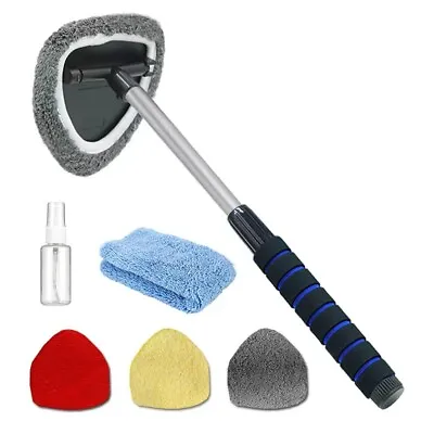 Car Windshield Cleaning Tool Inside With 3pcs Of Triangle Pads And 1pc Of Towel • $8.99