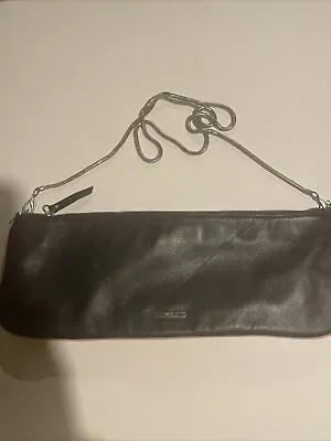 MNG MANGO Black Fashion Clutch Evening Bag Womens Purse Leather 499 • $19.99