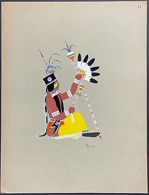 Szwedzicki - Mopope: Osage Piote Man - 1929 Kiowa India Art Pochoir • $195