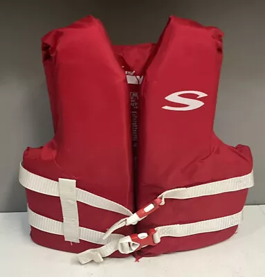 Stearns Youth Life Jacket Red 50-90 Lbs. Marine Flotation Aid Pre-Owned • $12