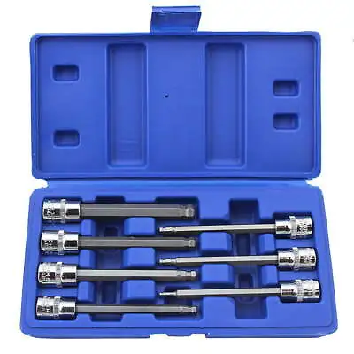 XtremepowerUS 7pc 3/8  Ball End Long 4.3  Standard Sae Hex Allen Bits Sockets • $18.95