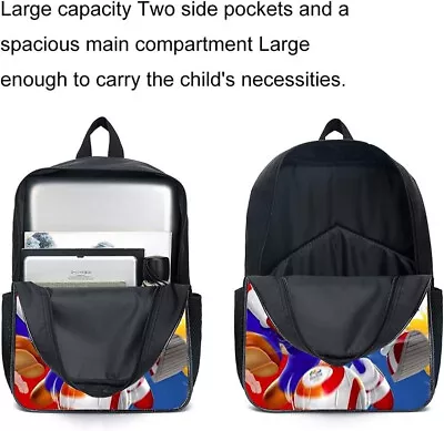 Super Mario 3D Print Kids Backpack Boys Girls Cartoon School Bag Travel Rucksack • £12